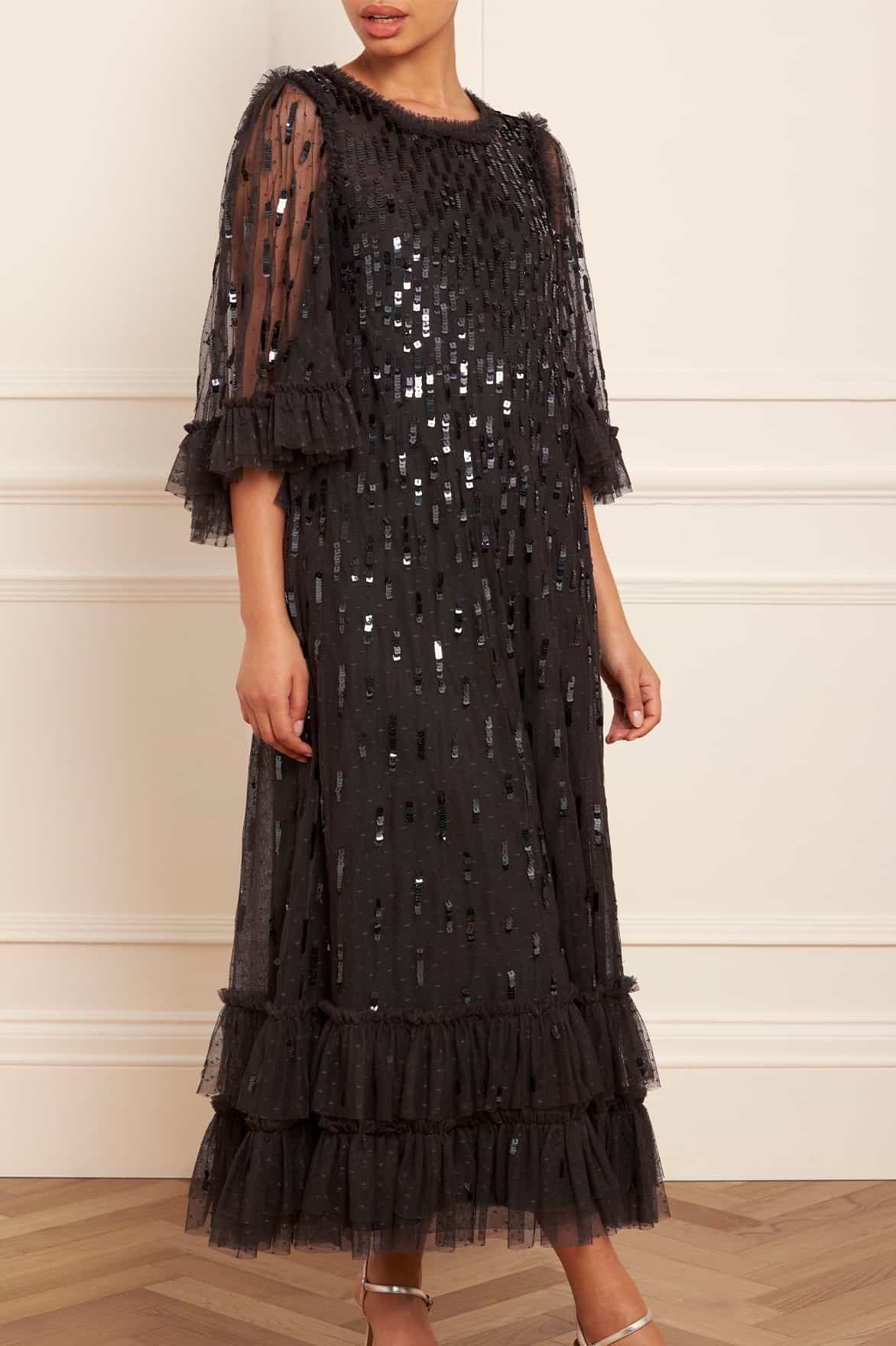 Needle & Thread Sequined Ballet Dress In Black