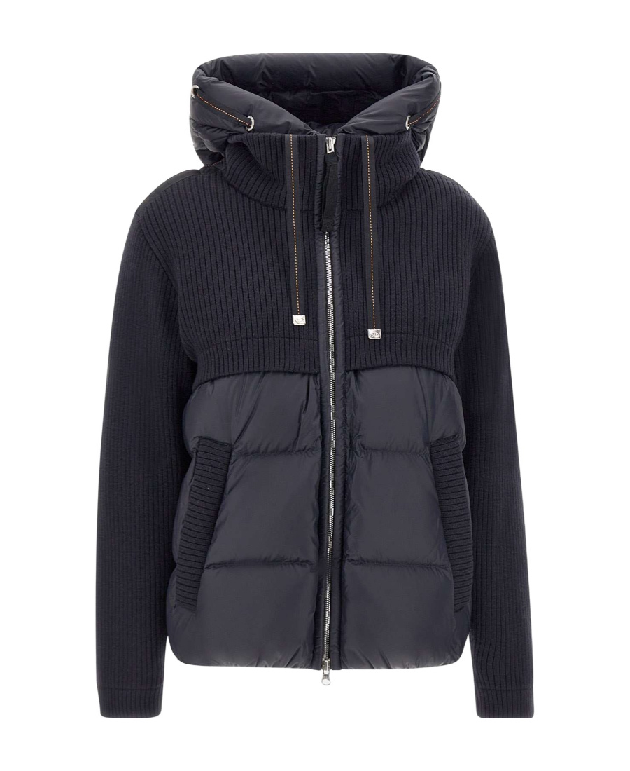PARAJUMPERS HOODED DOWN KNITTED JACKET