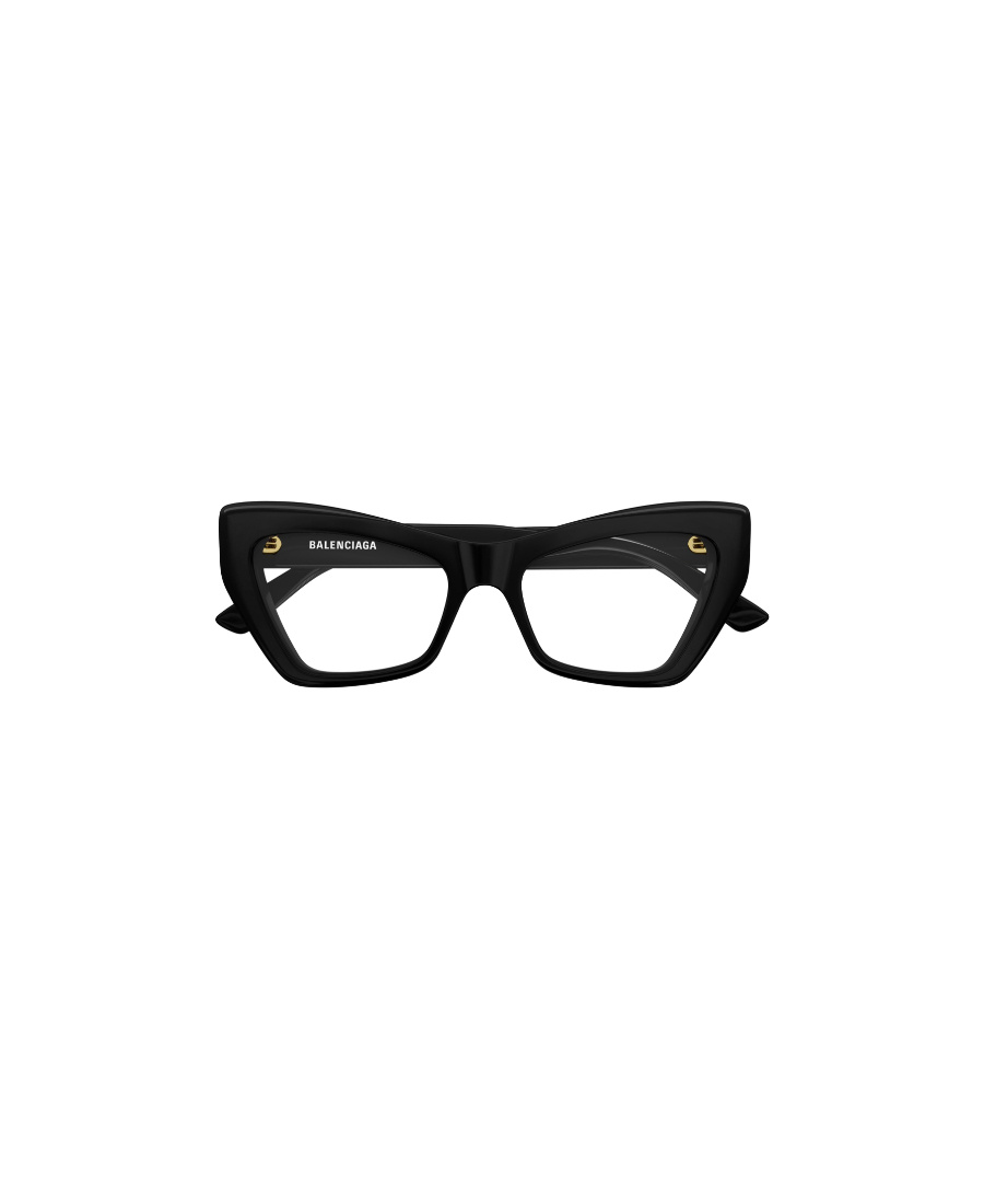 Balenciaga Logo-lettering Cat-eye Glasses In Black