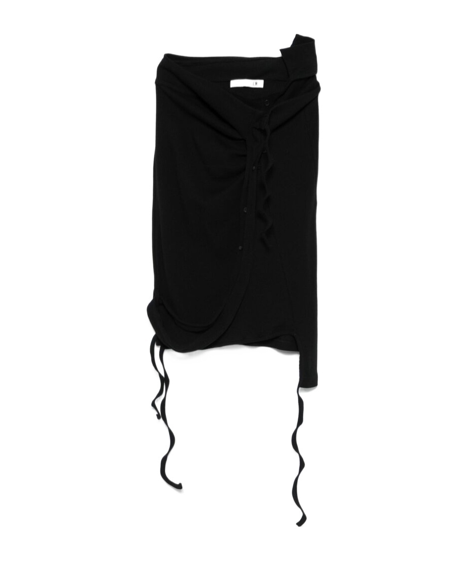 Ottolinger Fine-ribbed Mini Skirt In Black