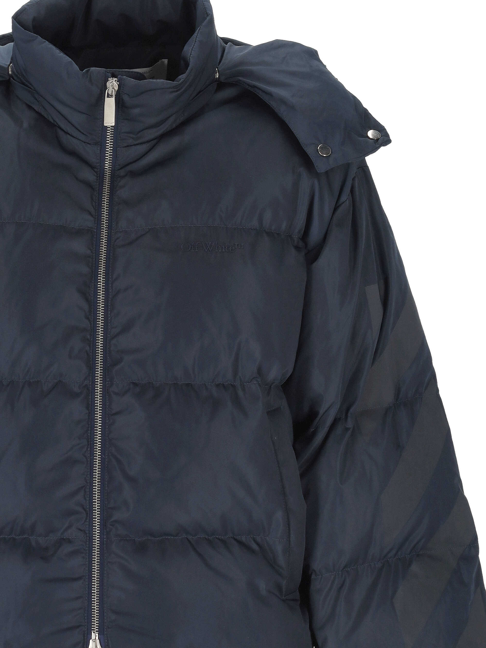 Off-white Zip-up High Neck Jacket In Black