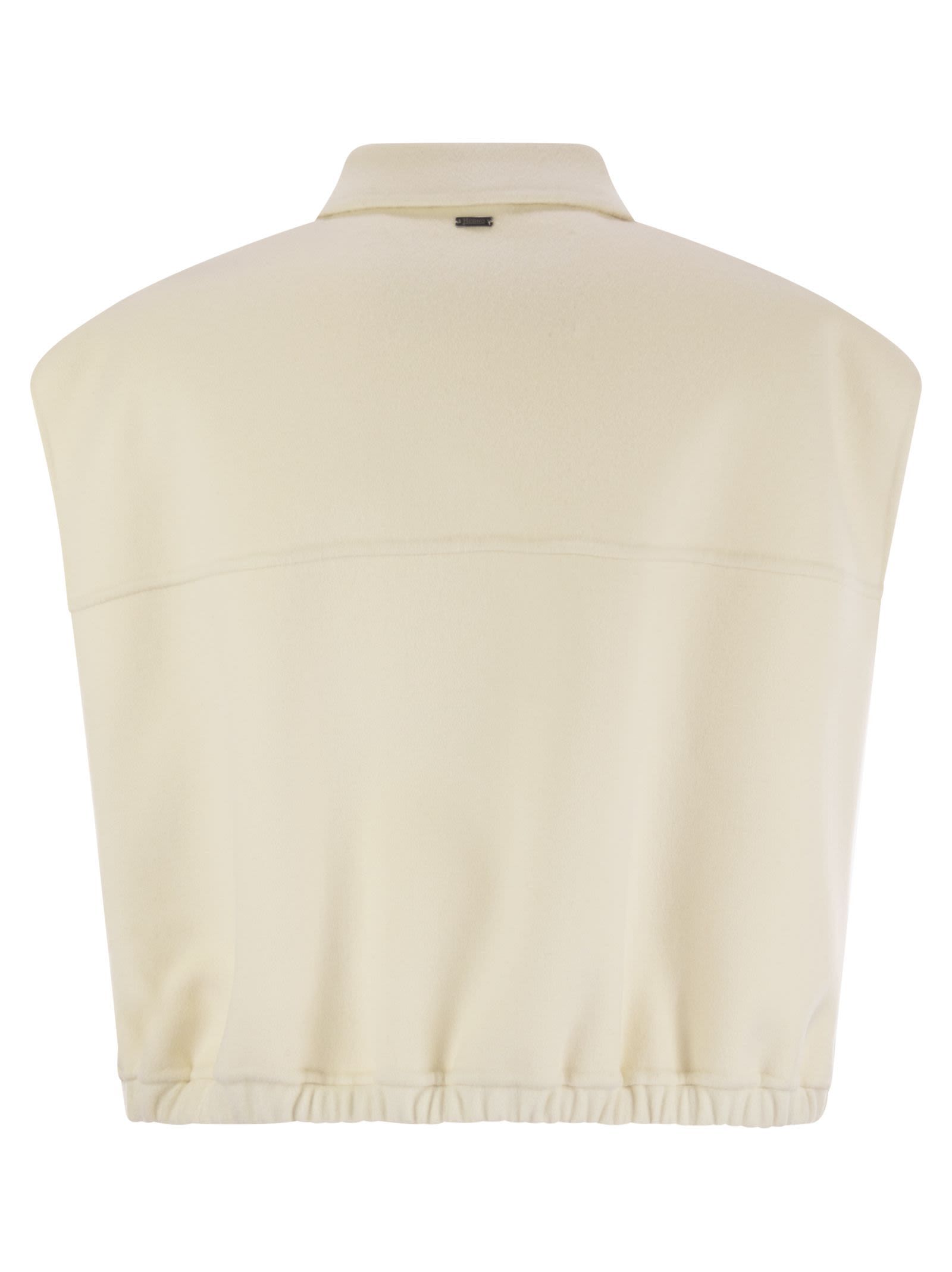 Herno Double Wool Waistcoat In Neutral