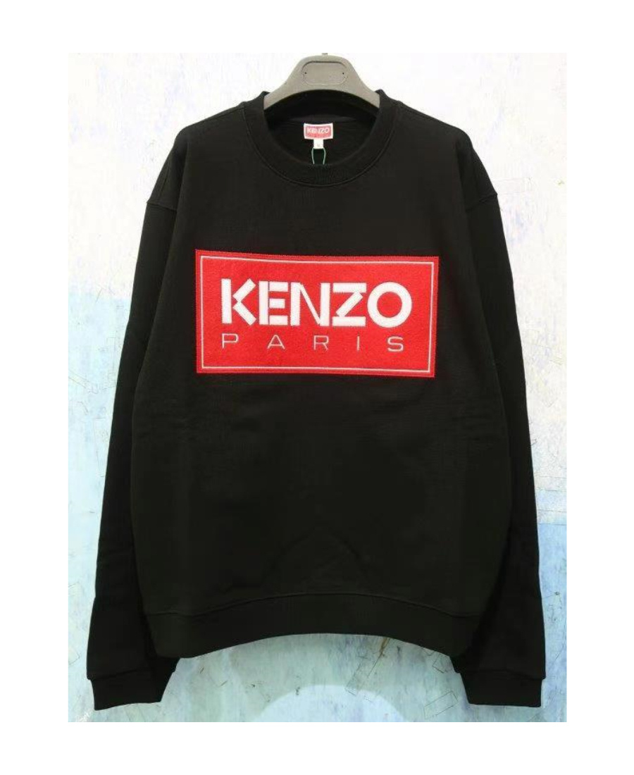Kenzo Round Collar Logo Sweater In Black