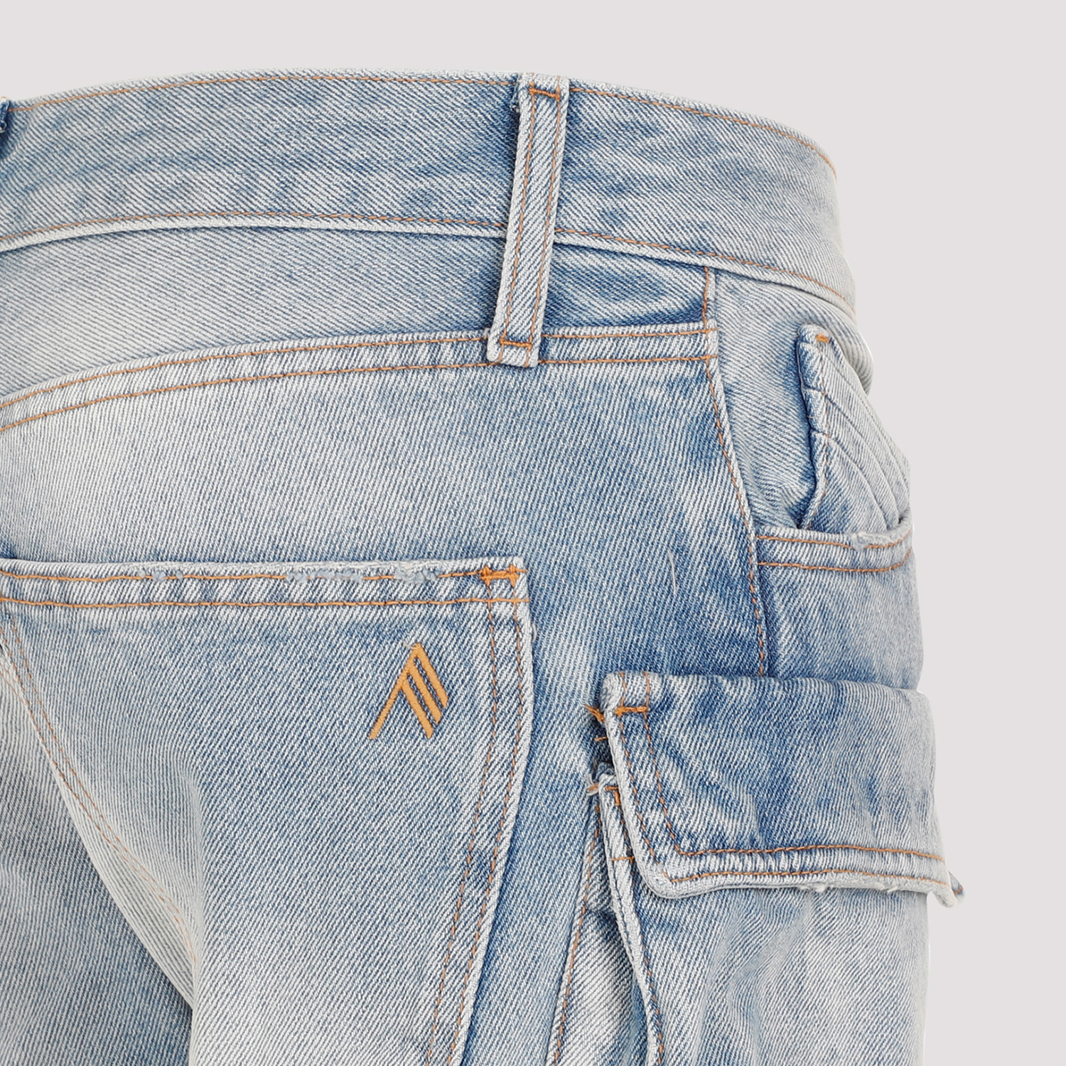 Attico Sky Blue Essie Long Pants In Gray