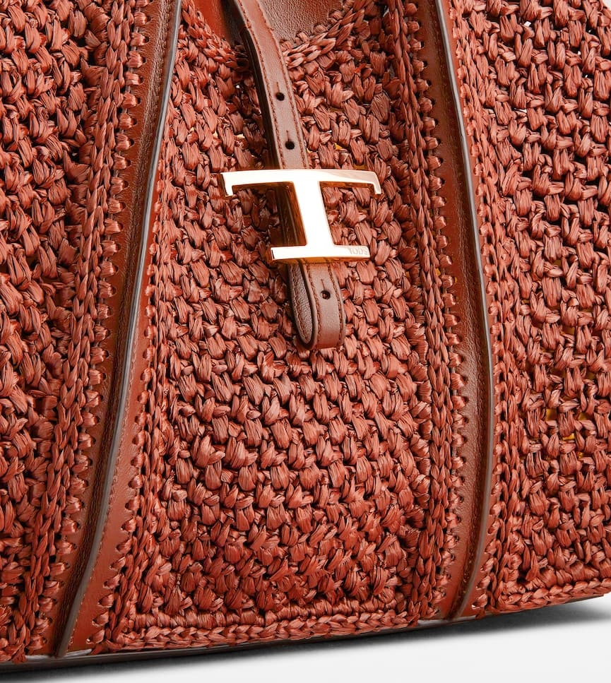 Tod's T Timeless Medium Shopping Bag In Brown