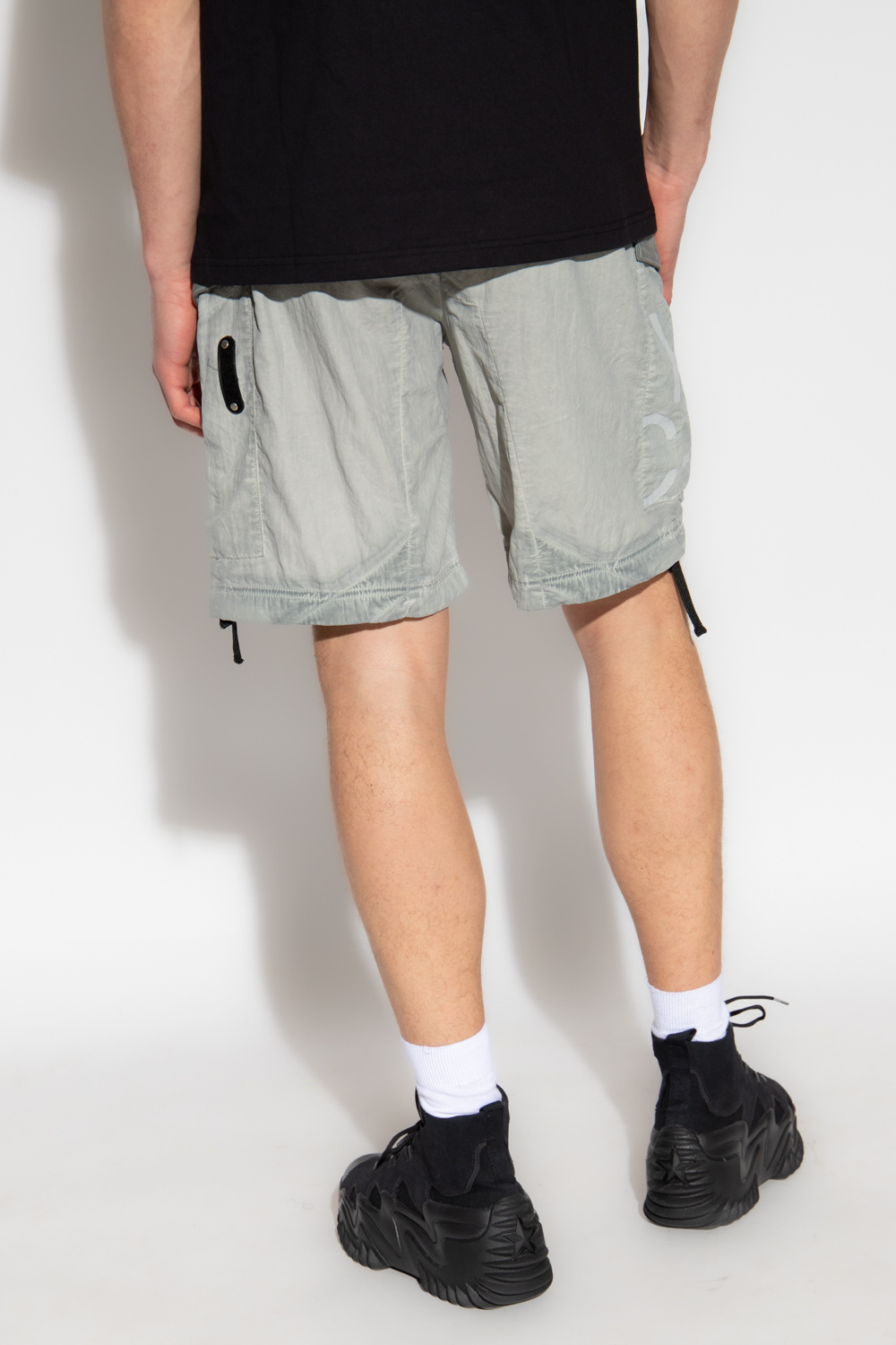 A-cold-wall* Faded-effect Cargo Shorts In Gray