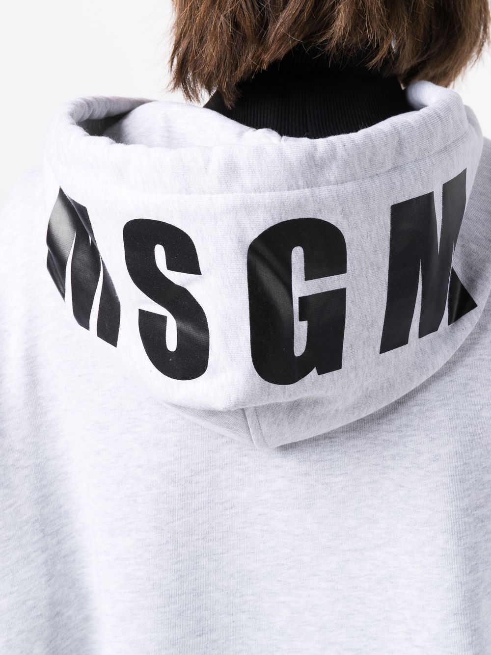 Msgm Logo-print Hoodie In White
