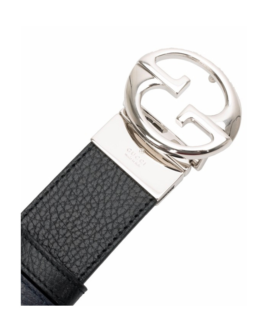 Gucci Logo Double G Double Sided Belt In Black