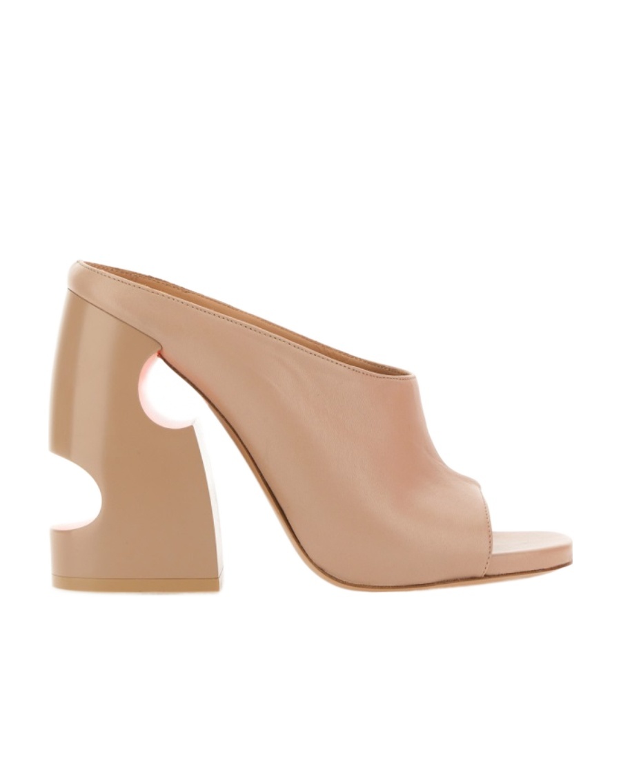 Off-white Meteor Heeled Mules In Nude