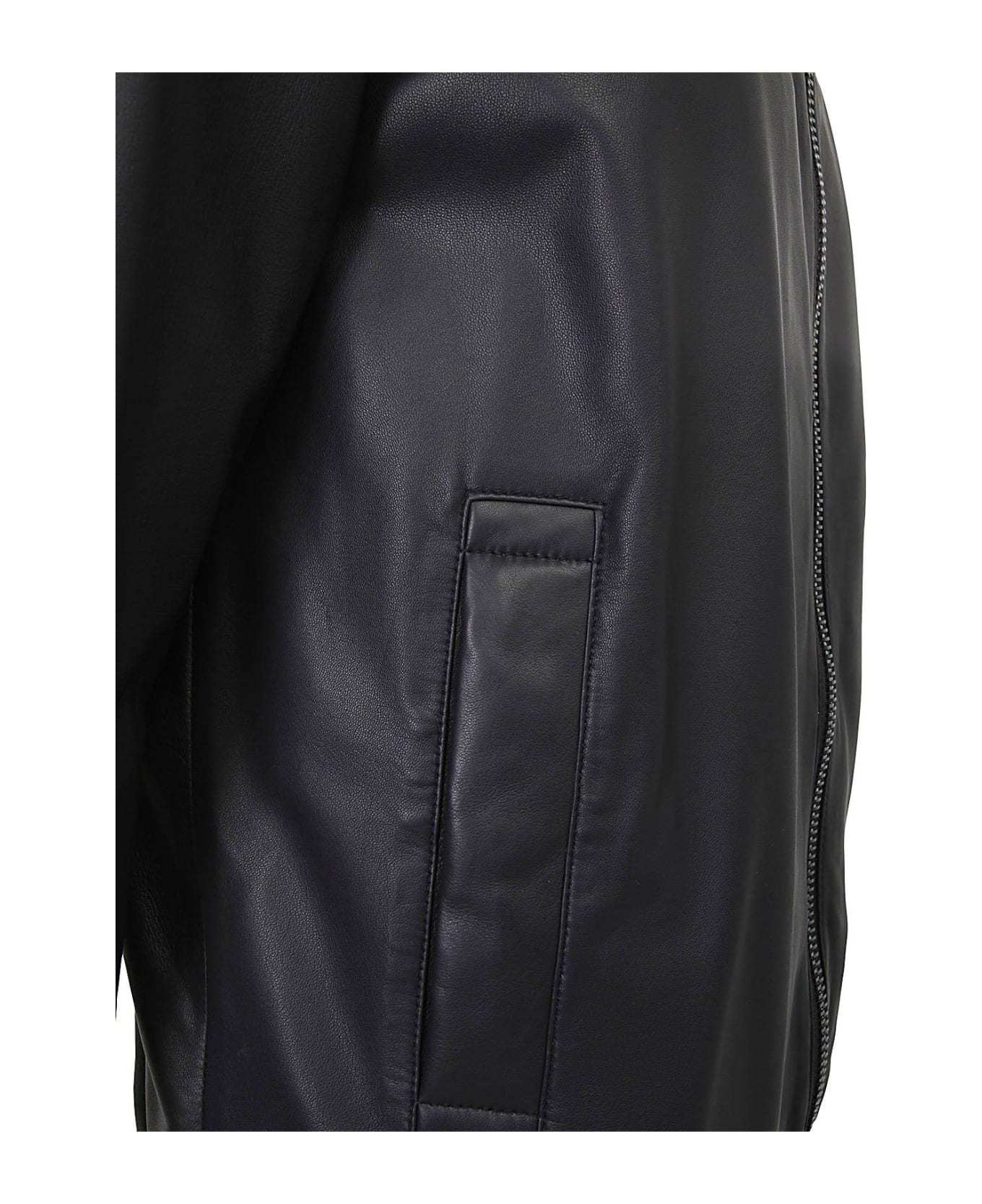 Emporio Armani Drawstring Hem Biker Jacket