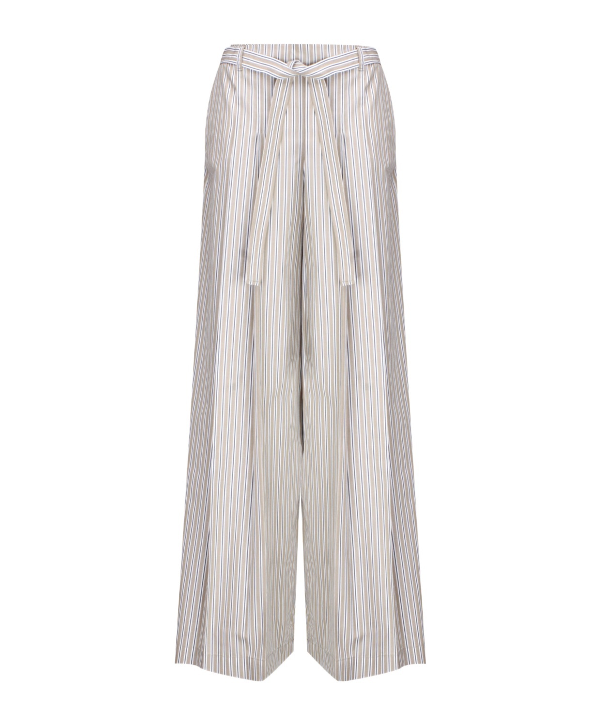 Alberta Ferretti Belt-loop Casual Pants In White