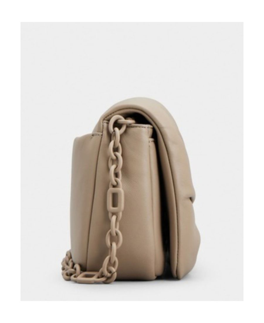 Roger Vivier Flip Shoulder Bag In Nude