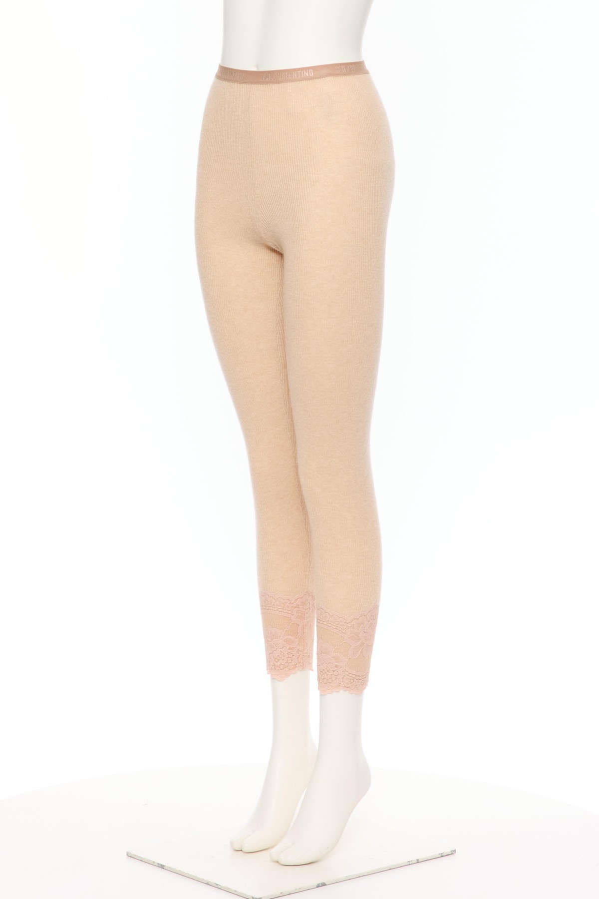 Valentino Elastic Waist Leggings In Neutral