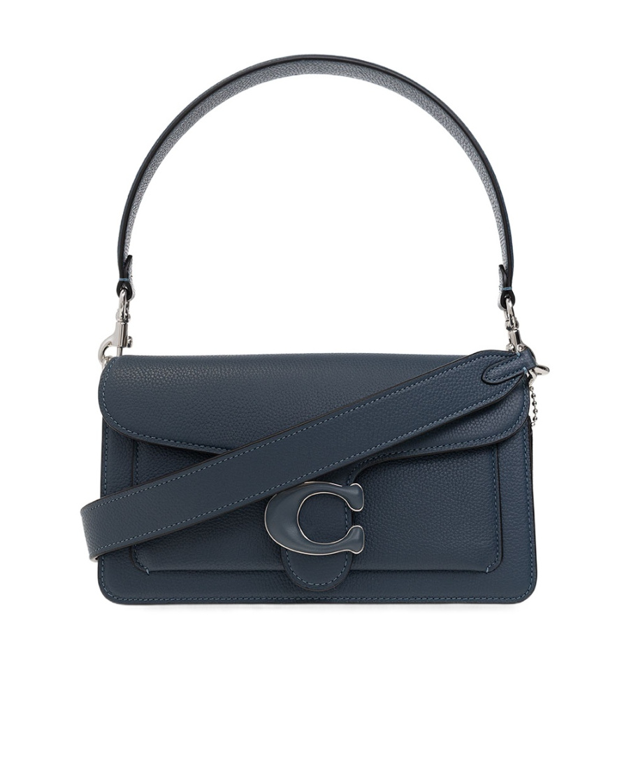 Coach Tabby Leather Satchel Bag In Black