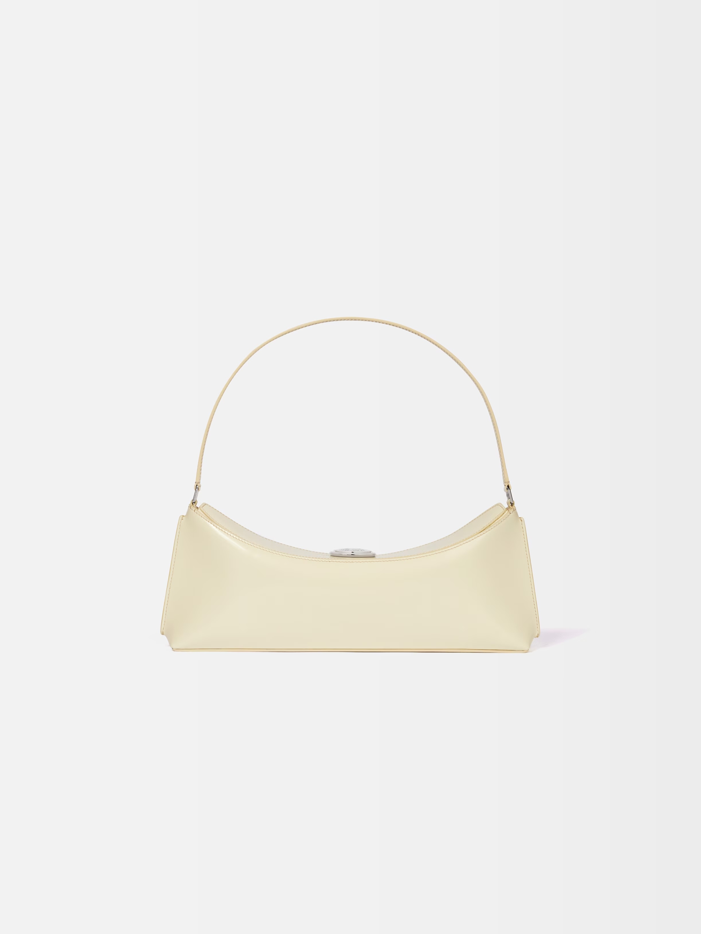 Jacquemus The Ovalo Clutch In Neutral