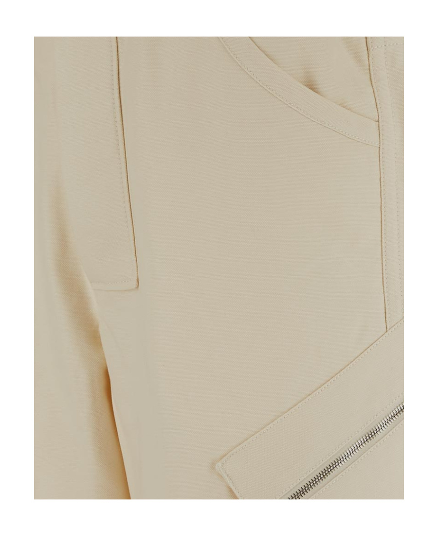 Jacquemus Functional Straight-leg Pants With Multiple Zip Pockets In Nude
