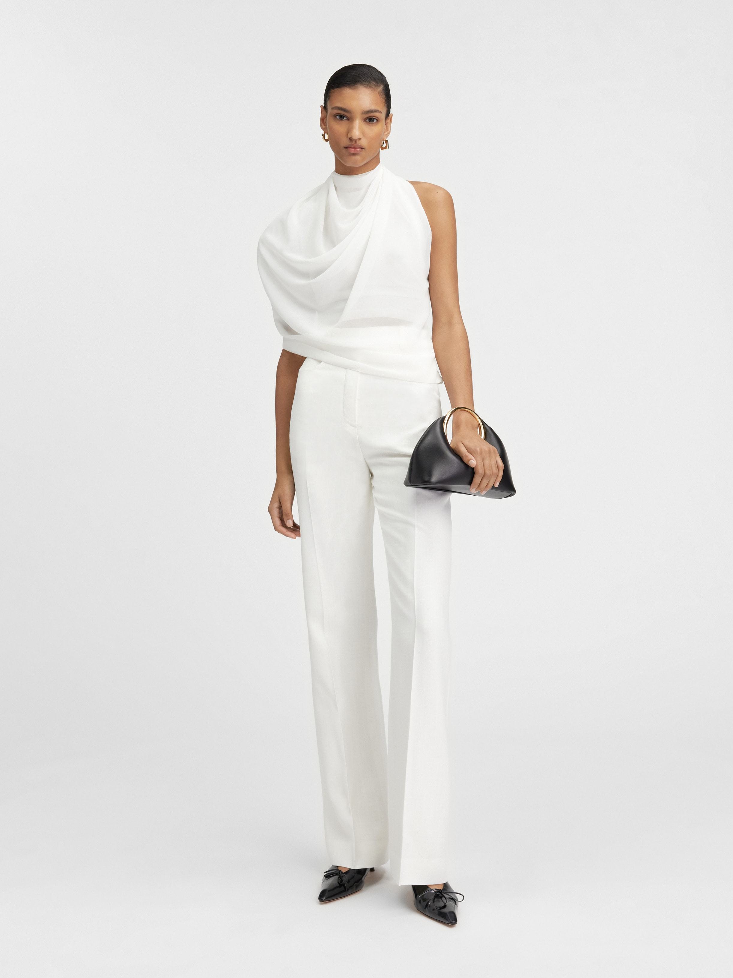 Jacquemus Asymmetric One-shoulder Top In White
