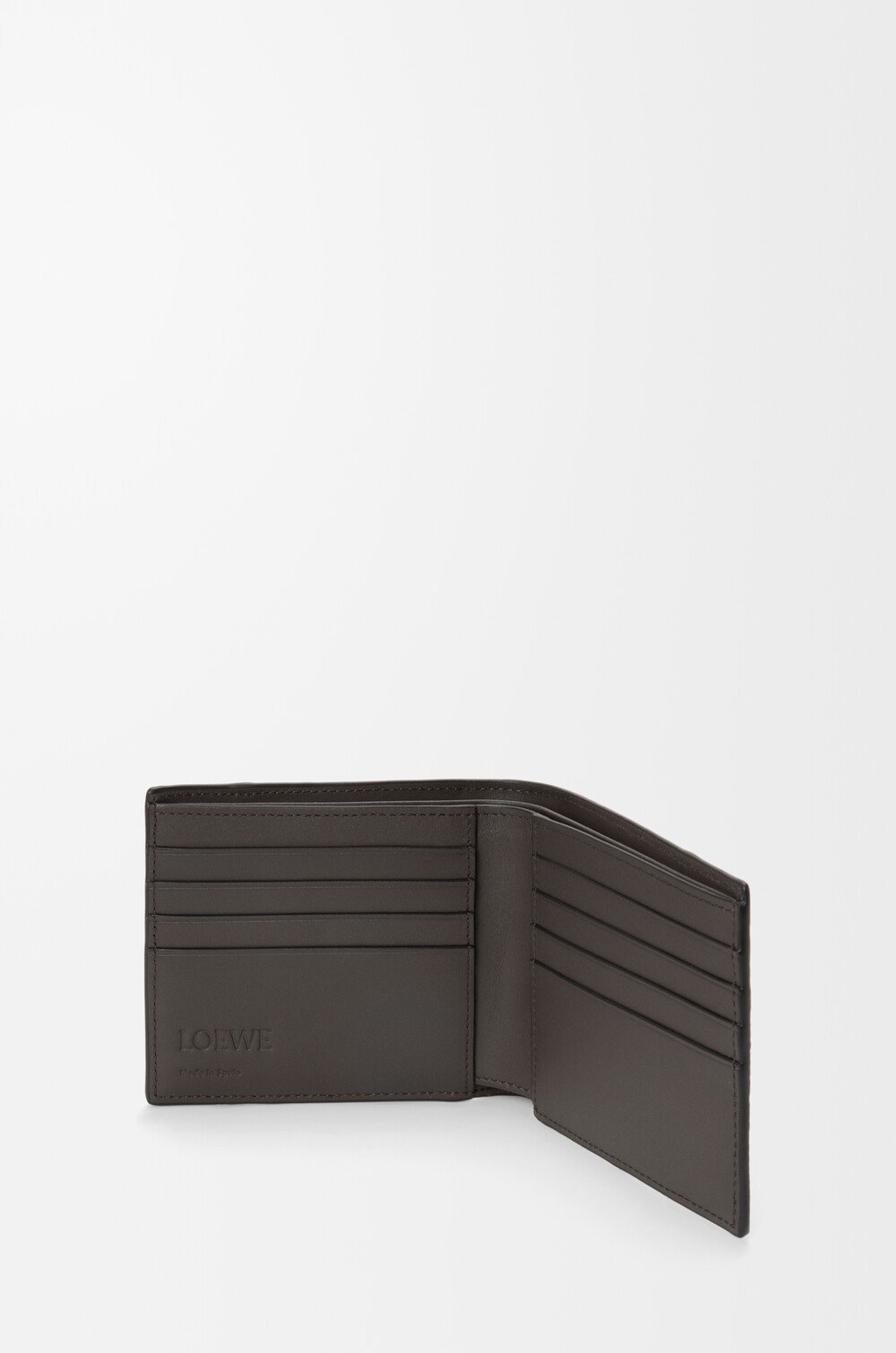 Loewe Puzzle Bifold Wallet In Supple Grained Calfskin In Gray