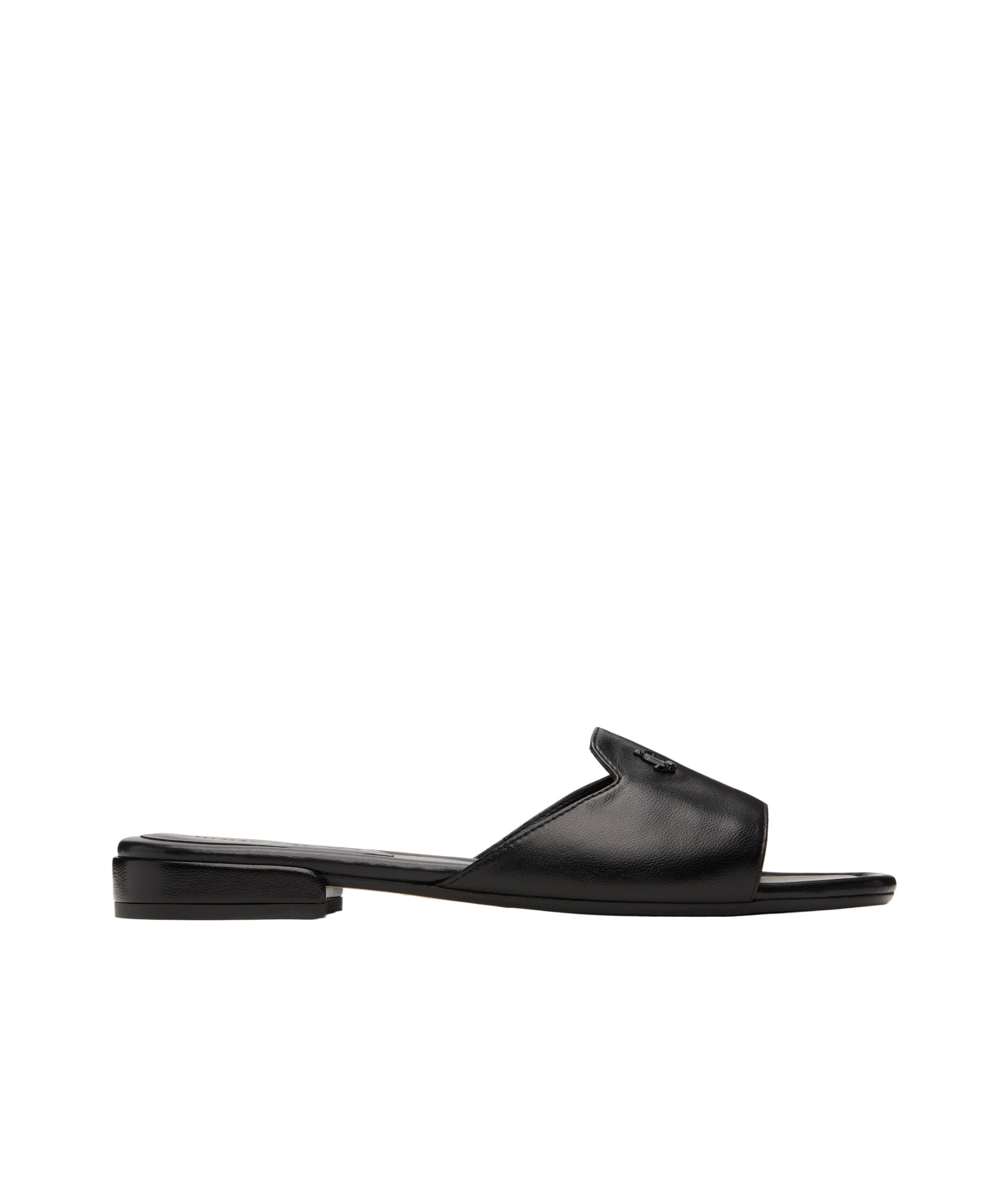 Jimmy Choo Dina Flat Leather Sandals In Black