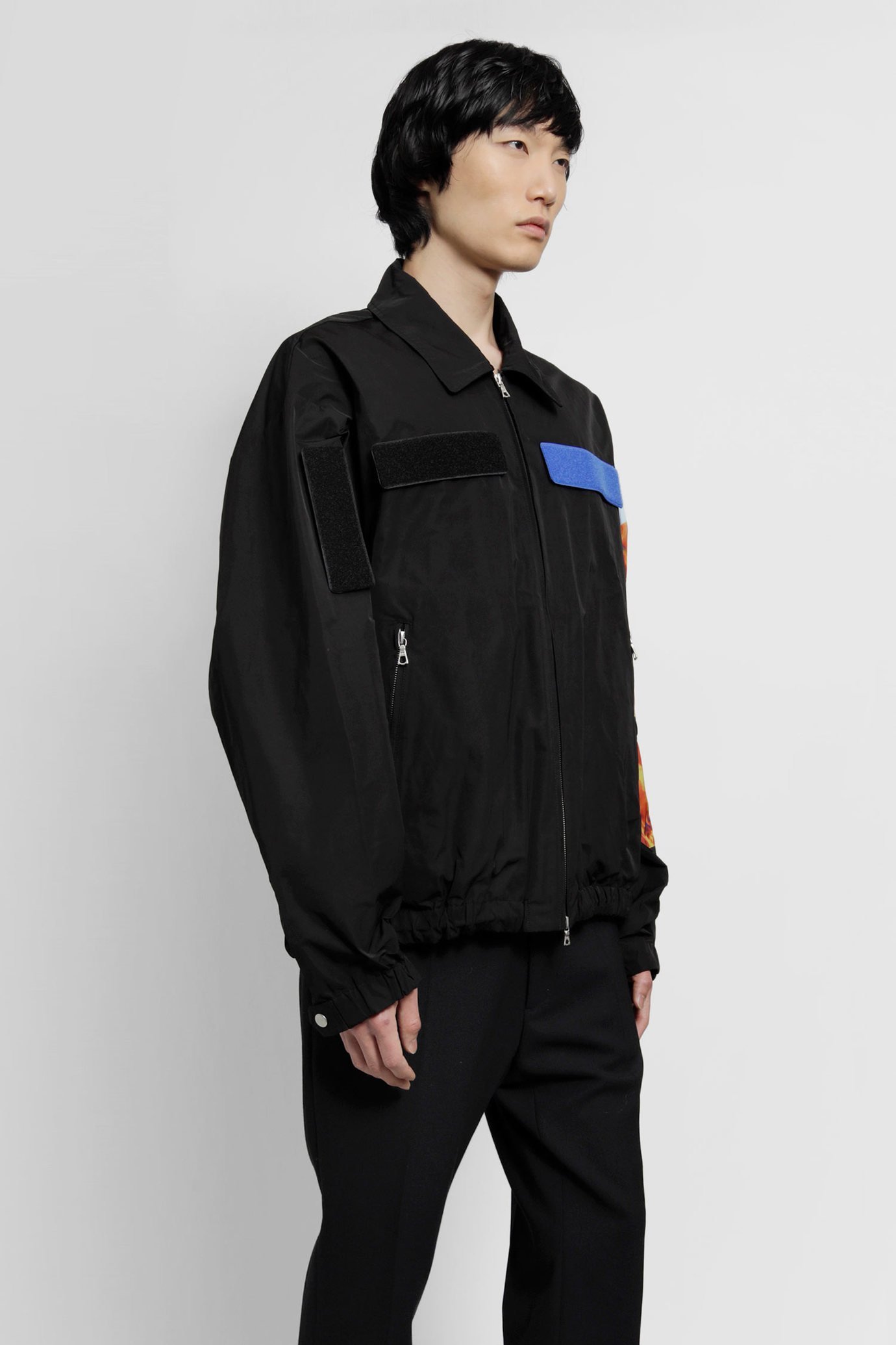 Dries Van Noten Black Patch Casual Jacket In Black