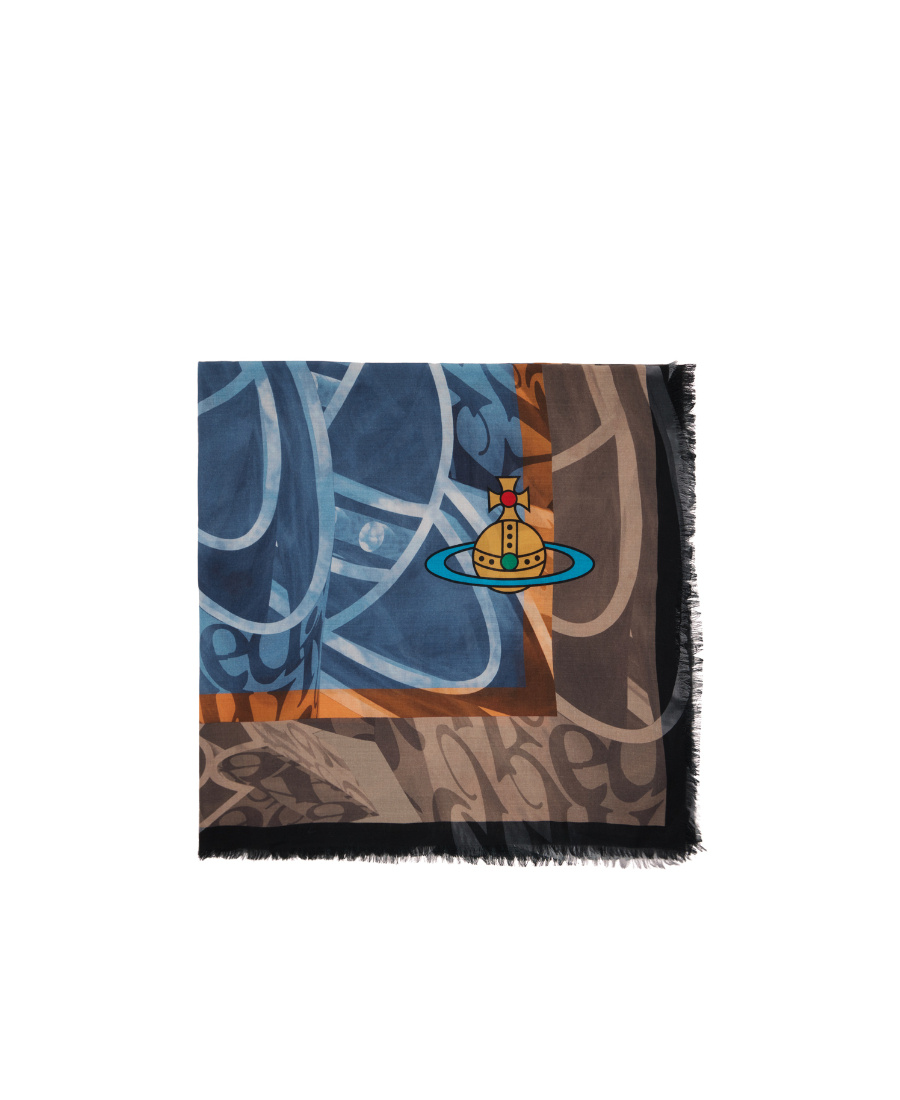 Vivienne Westwood 3d Multi Orb Scarf In Brown