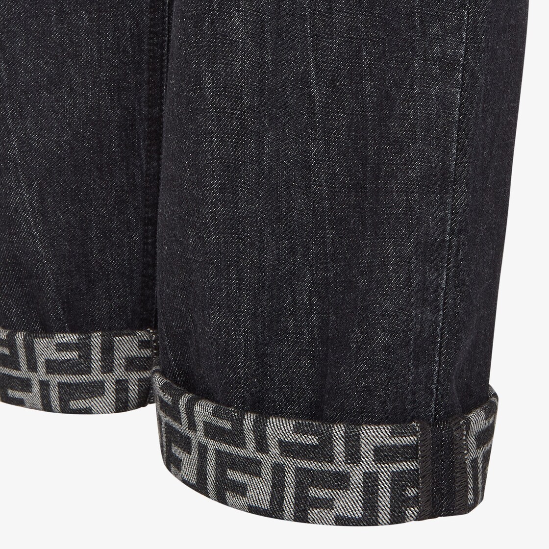 Fendi Straight Cut Selleria Jeans For Men In Black