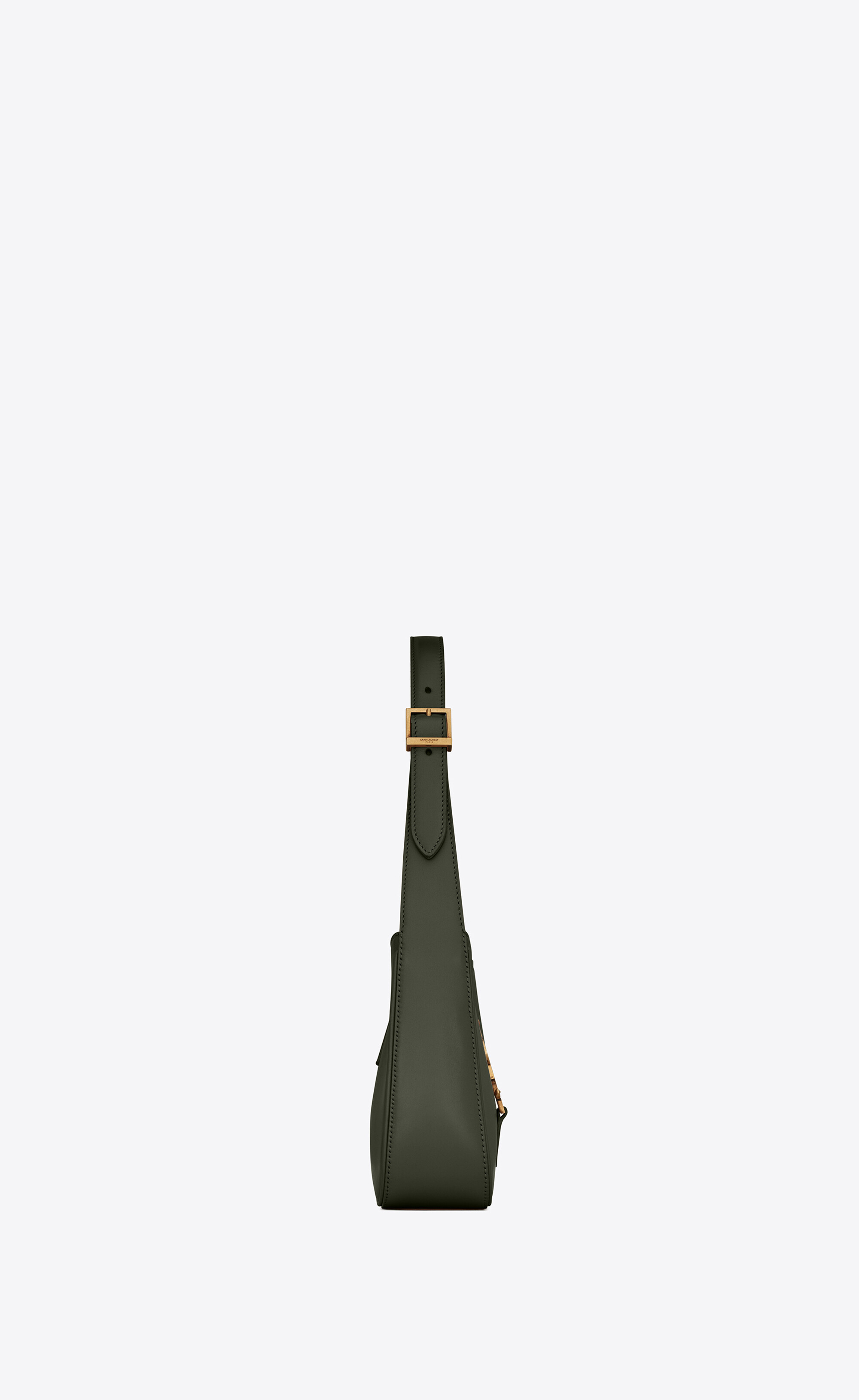Saint Laurent Logo-plaque Shoulder Bag In Green