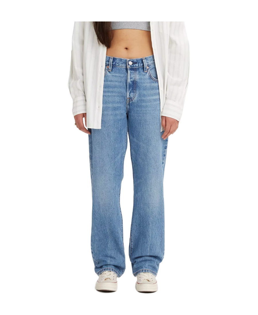 Levi's High-rise Straight-leg Jeans In Blue