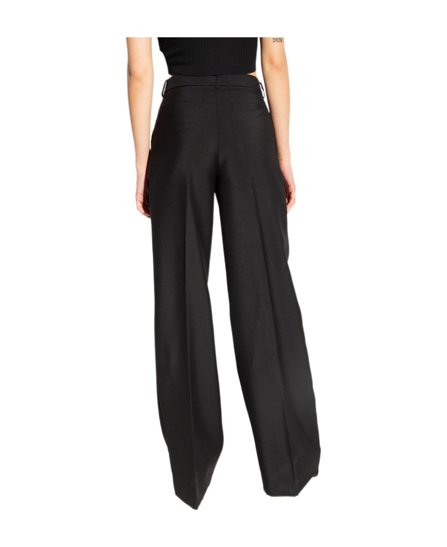 Versace Tailored Wide-leg Trousers In Black