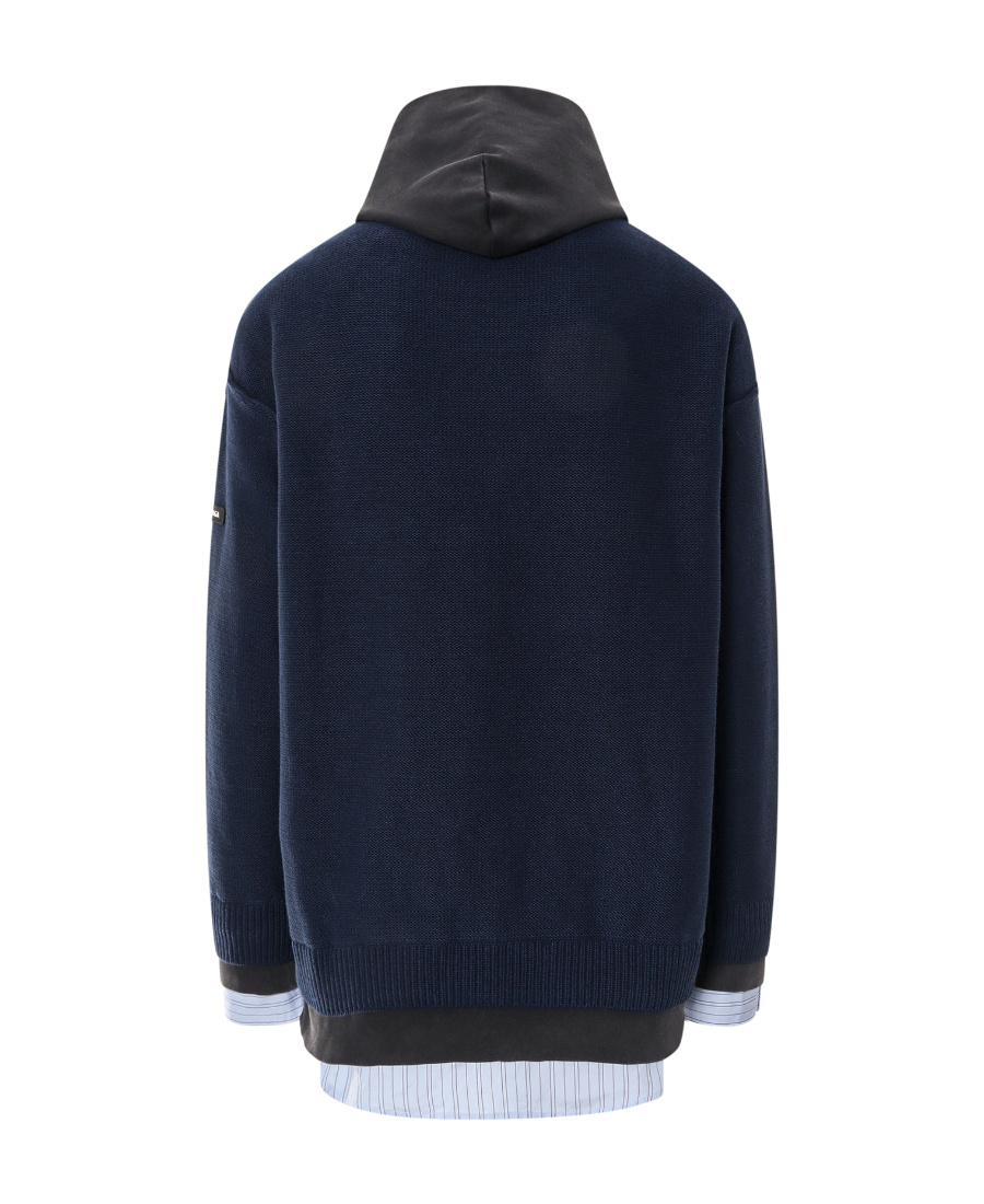 Balenciaga Layered Sweater In Blue