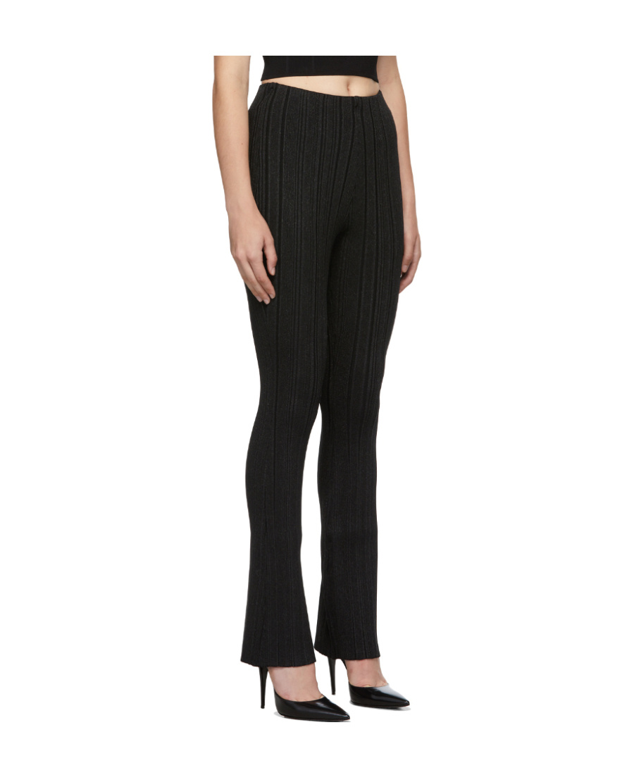 Herve Leger Logo Bell Bottoms In Black