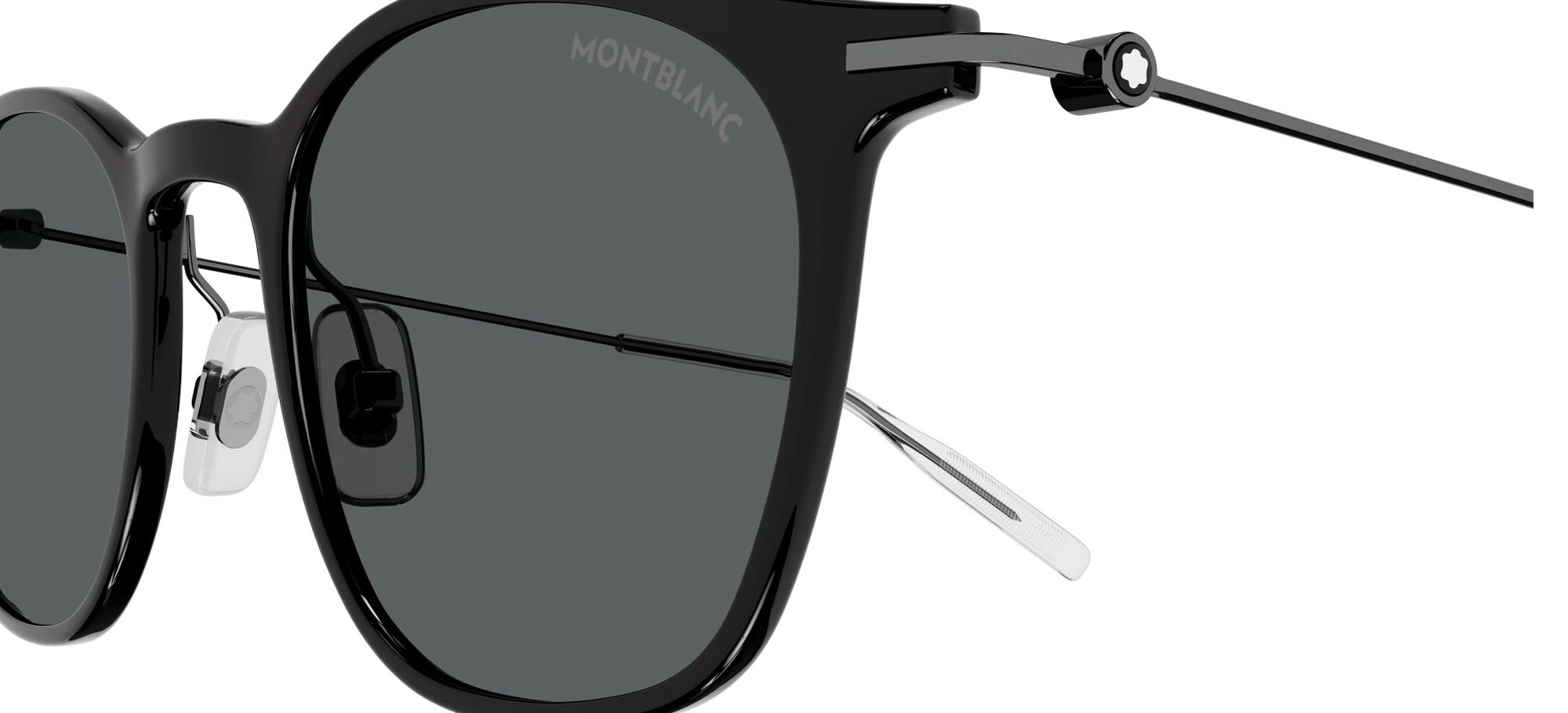 Montblanc Rectangular Frame Glasses In Black