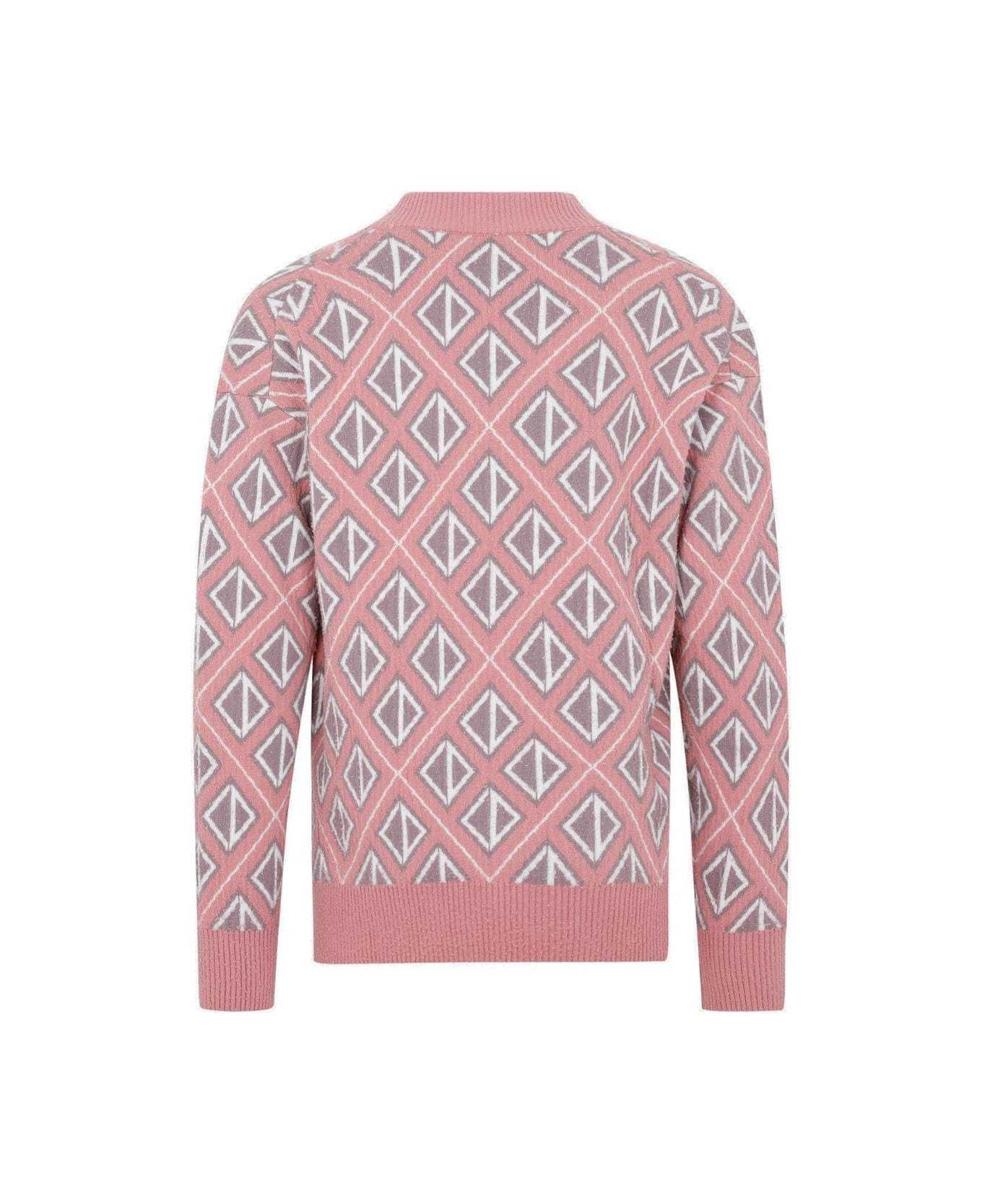 Dior Long-sleeved Sweater In Pink