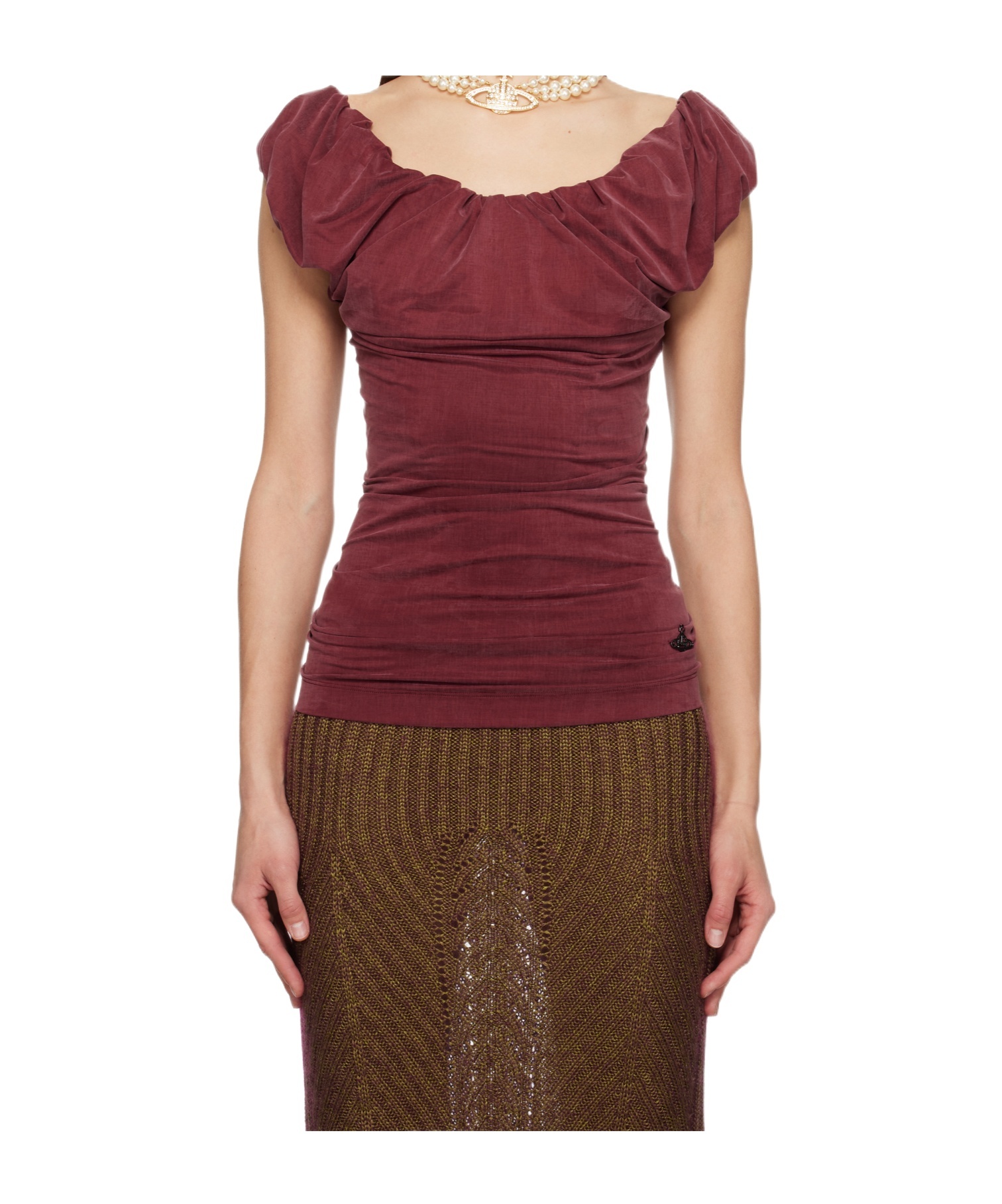 Vivienne Westwood Red Ginnie Jersey Top In Brown