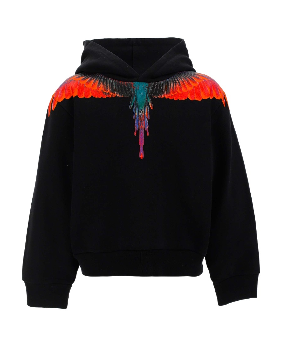 Marcelo Burlon County Of Milan Wings Logo-print Hoodie In Black