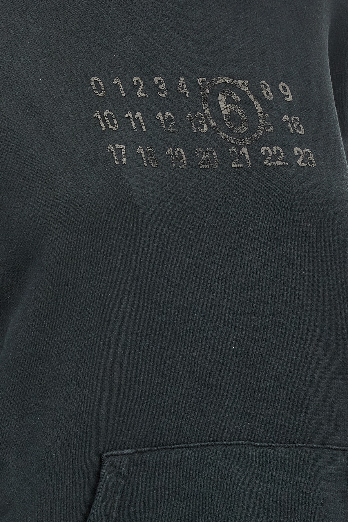 Shop Mm6 Maison Margiela Numbers-print Hoodie In Black