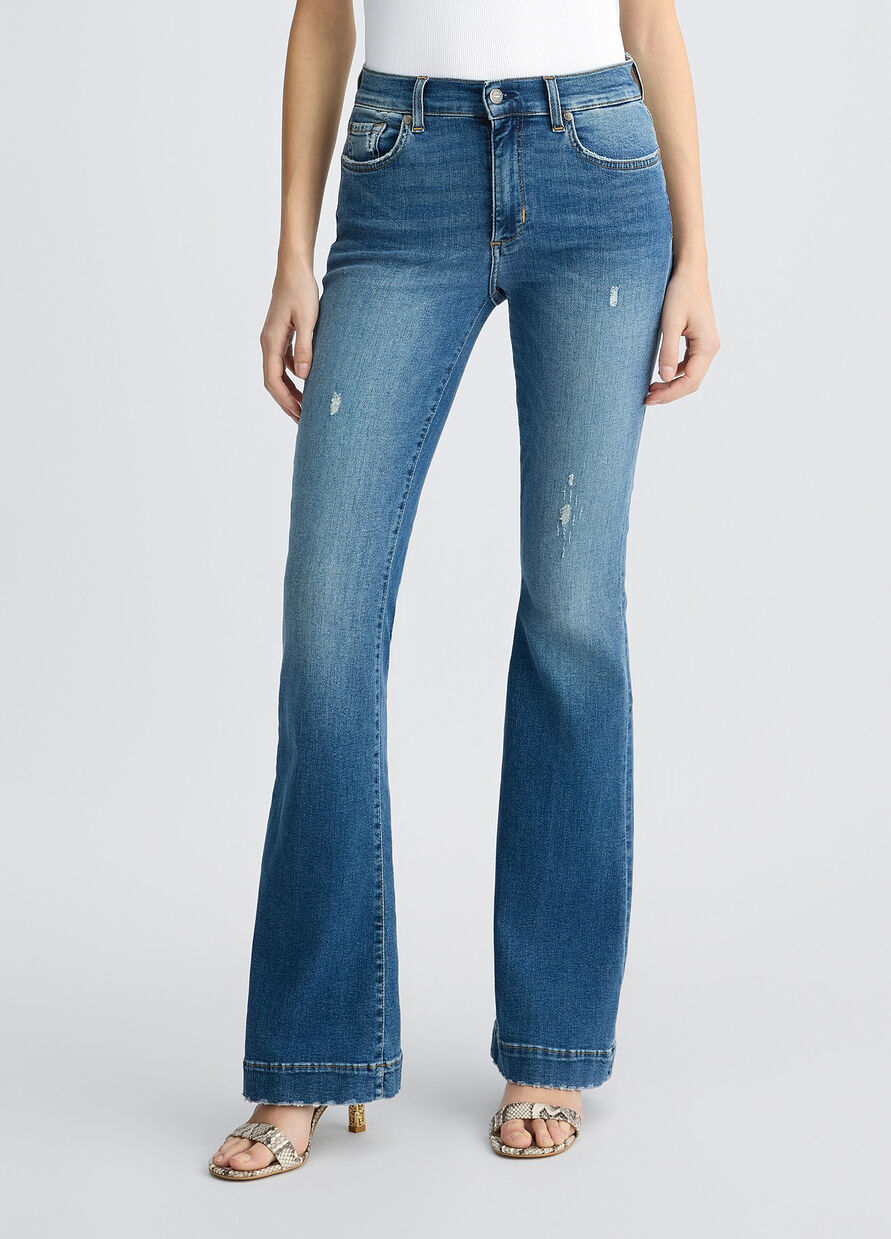 Liu •jo Flared Jeans With Rhinestones