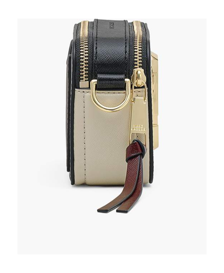 Marc Jacobs The Snapshot Logo Plaque Crossbody Bag In Gray