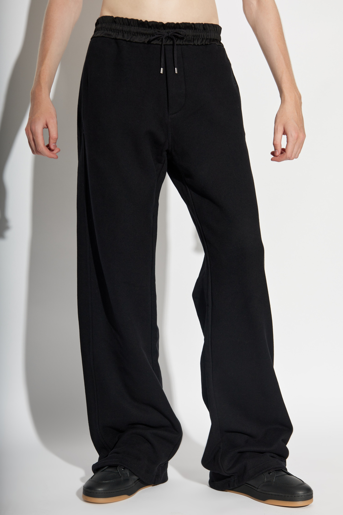 SAINT LAURENT PULL ROPE AND STRETCH WAIST SWEATPANTS 