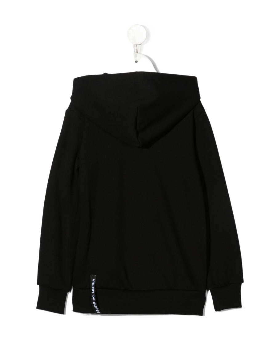 Vision Of Super Printed Hooded Sweater In Black