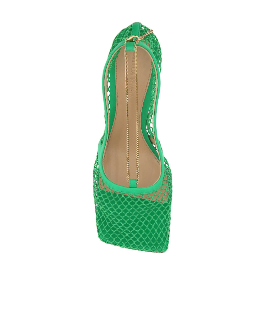 Bottega Veneta Stretch Leather-trimmed Pumps In Green