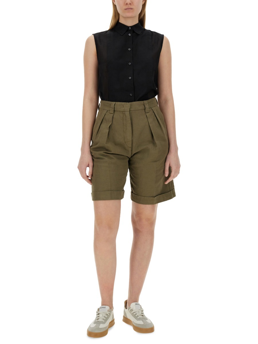 Aspesi Sleeveless Silk Blend Shirt In Multicolor