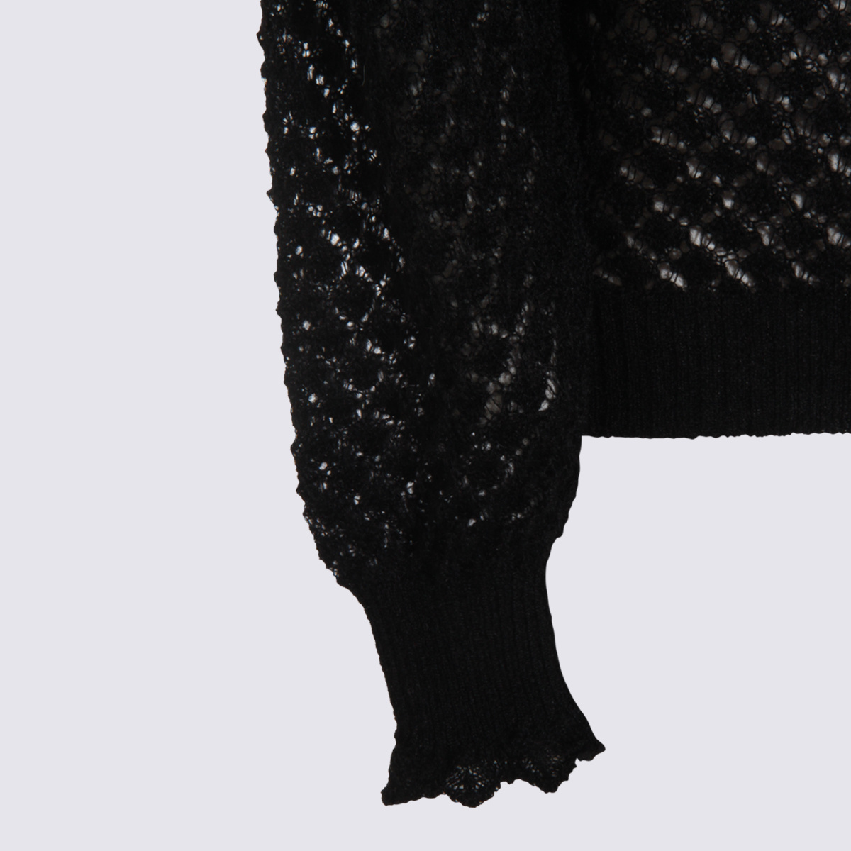 Twinset Twin-set Open Knit Sweater In Black