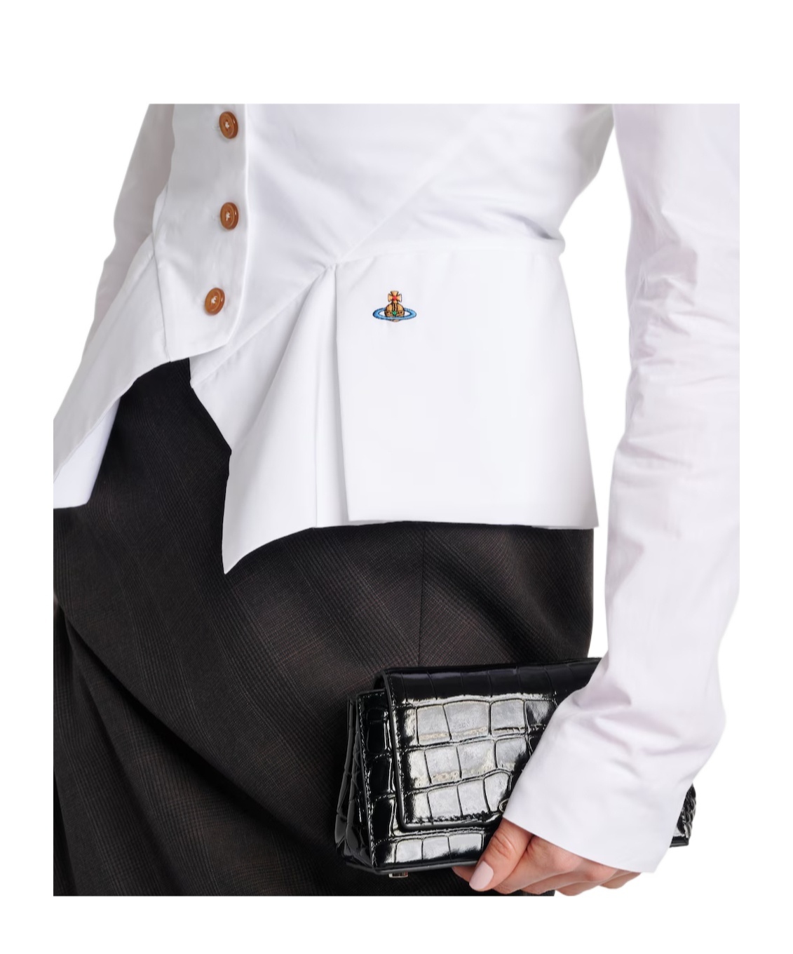 Vivienne Westwood Monday Orb Cotton Shirt In White