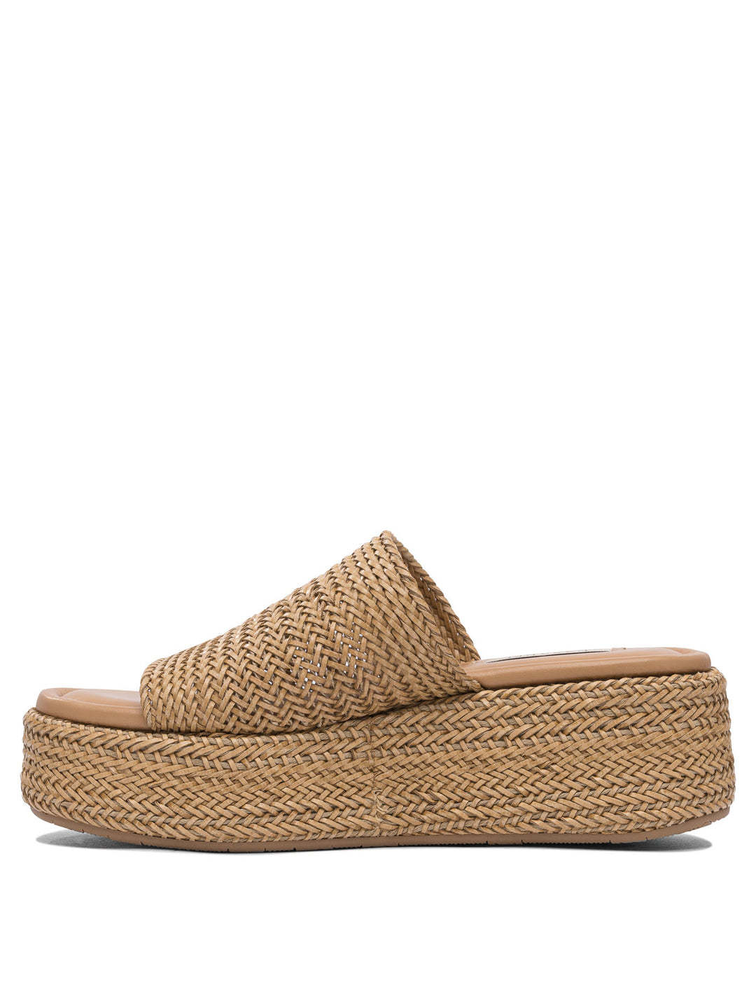 Casadei Open Toe Platform Sole Woven Texture Sandals In Neutral