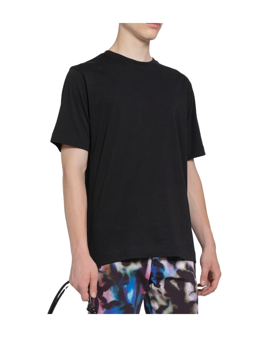 Dries Van Noten Oversized Black Cotton T-shirt In Black