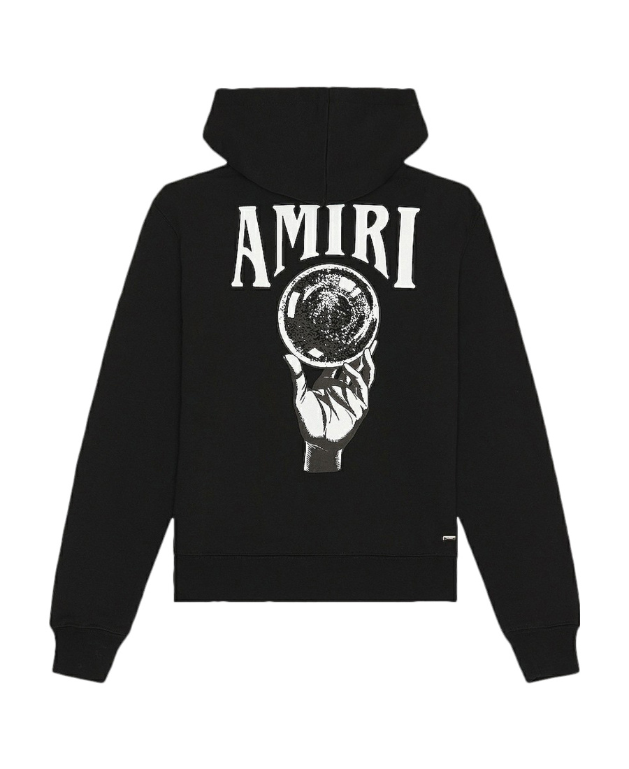 Amiri Logo-print Cotton Hoodie In Black