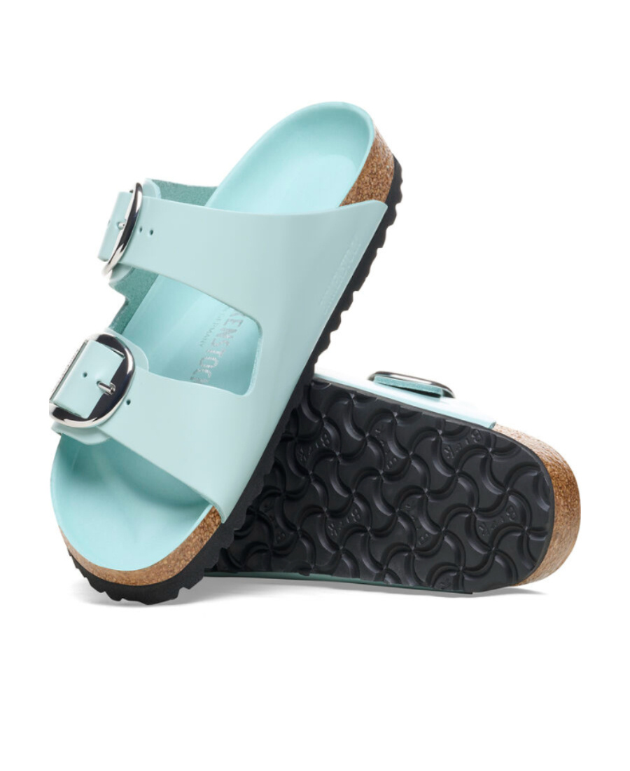 Birkenstock Arizona Big Buckle High Shine Sandals In Blue