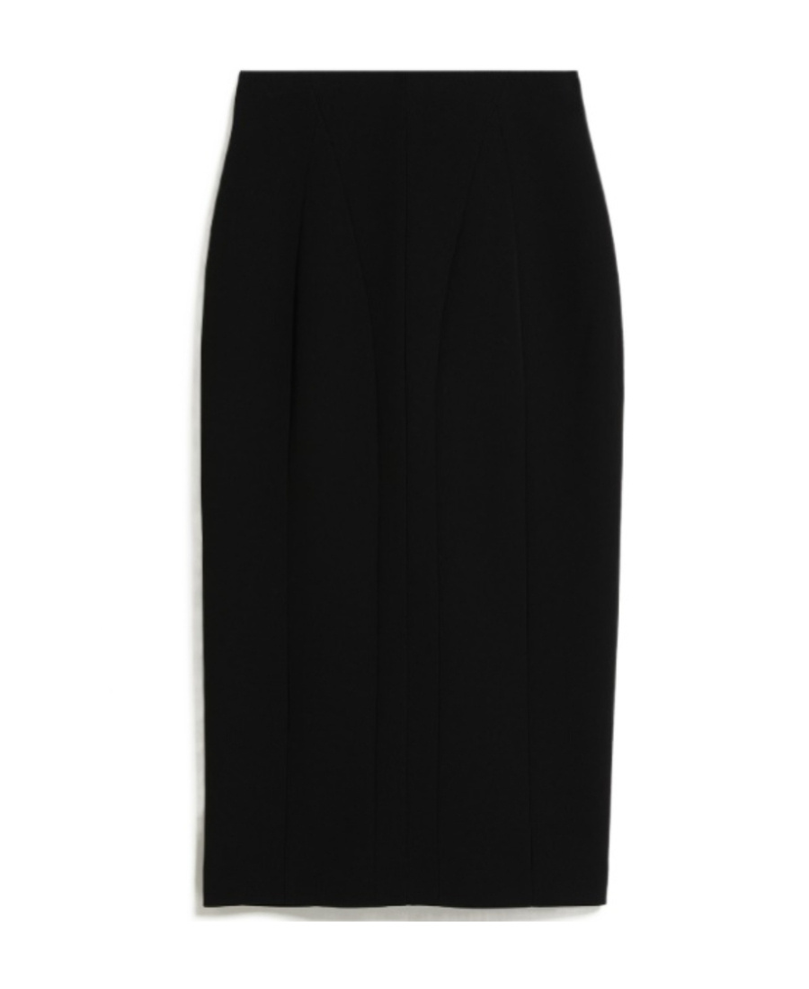Max Mara Cuddy Fabric Tight Half Skirt In Black