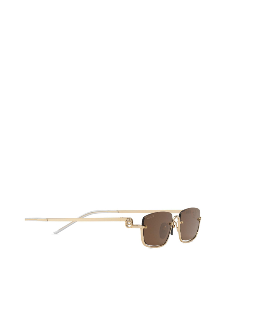 Gucci Rectangular Frame Sunglasses In Brown